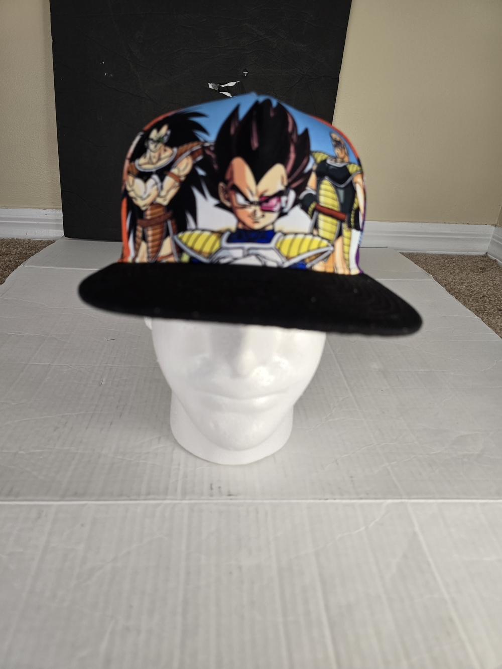 Dragon Ball Z Anime Hat Vegeta Saga Character Panel Flatbill Snapback Cap